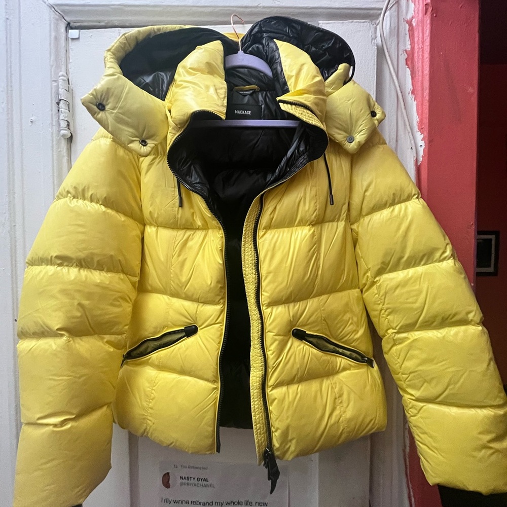 Mackage Yellow Puffer Coat